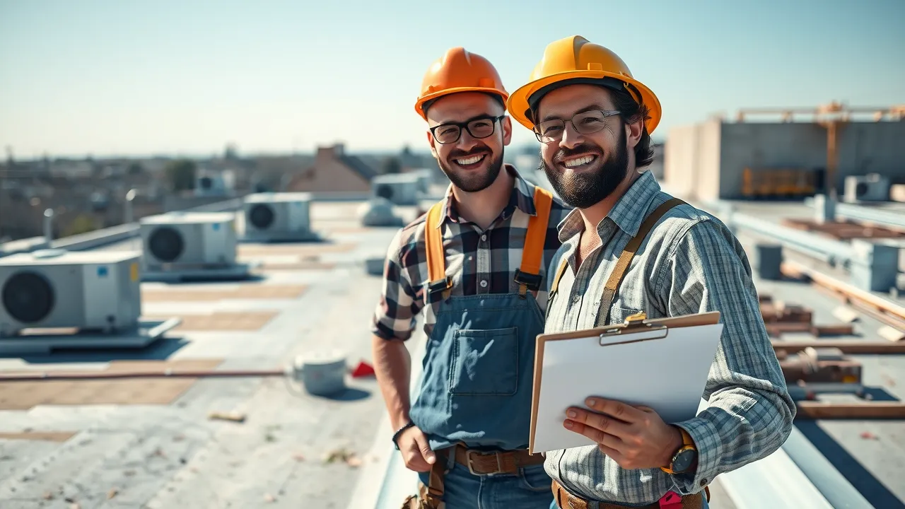 Professional roofing contractor and business owner shaking hands after agreeing on a Loving commercial roofing project