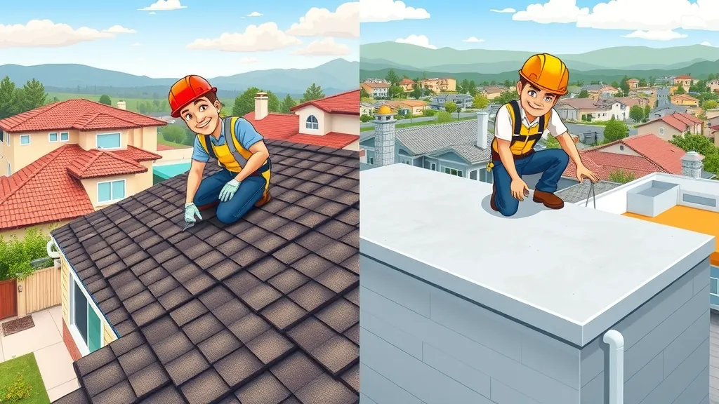 Trustworthy Carlsbad roofing contractor with a branded work truck, smiling beside a house with a new roof and happy family. The image signifies reliability, professionalism, and customer satisfaction.