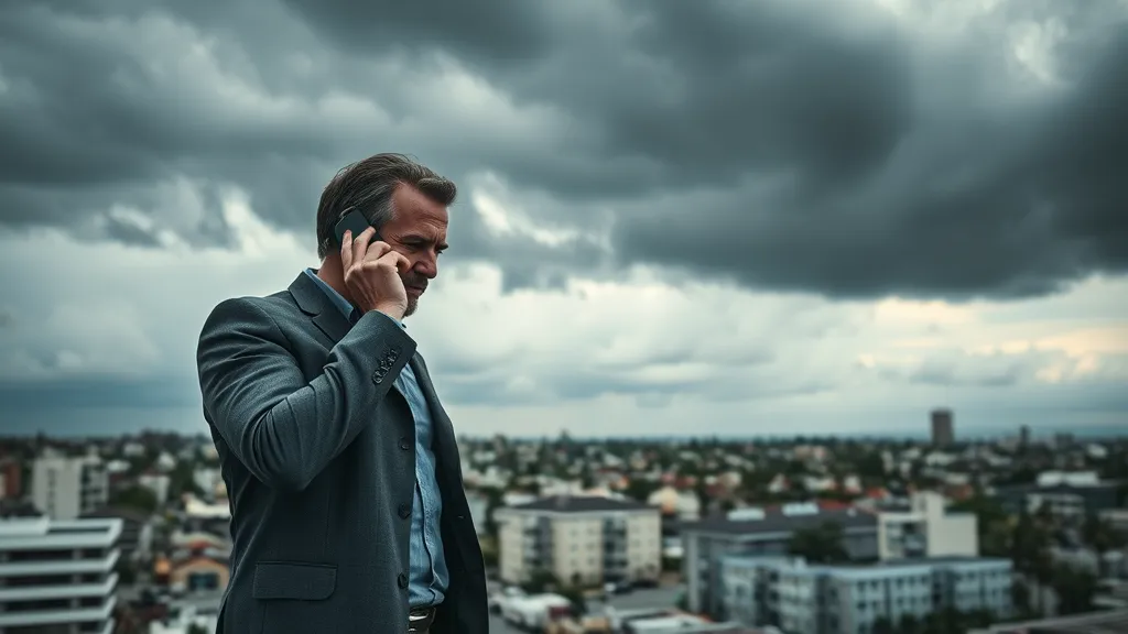 storm approaching Carlsbad business rooftop, business owner making emergency roof repair call, roof repair Carlsbad NM