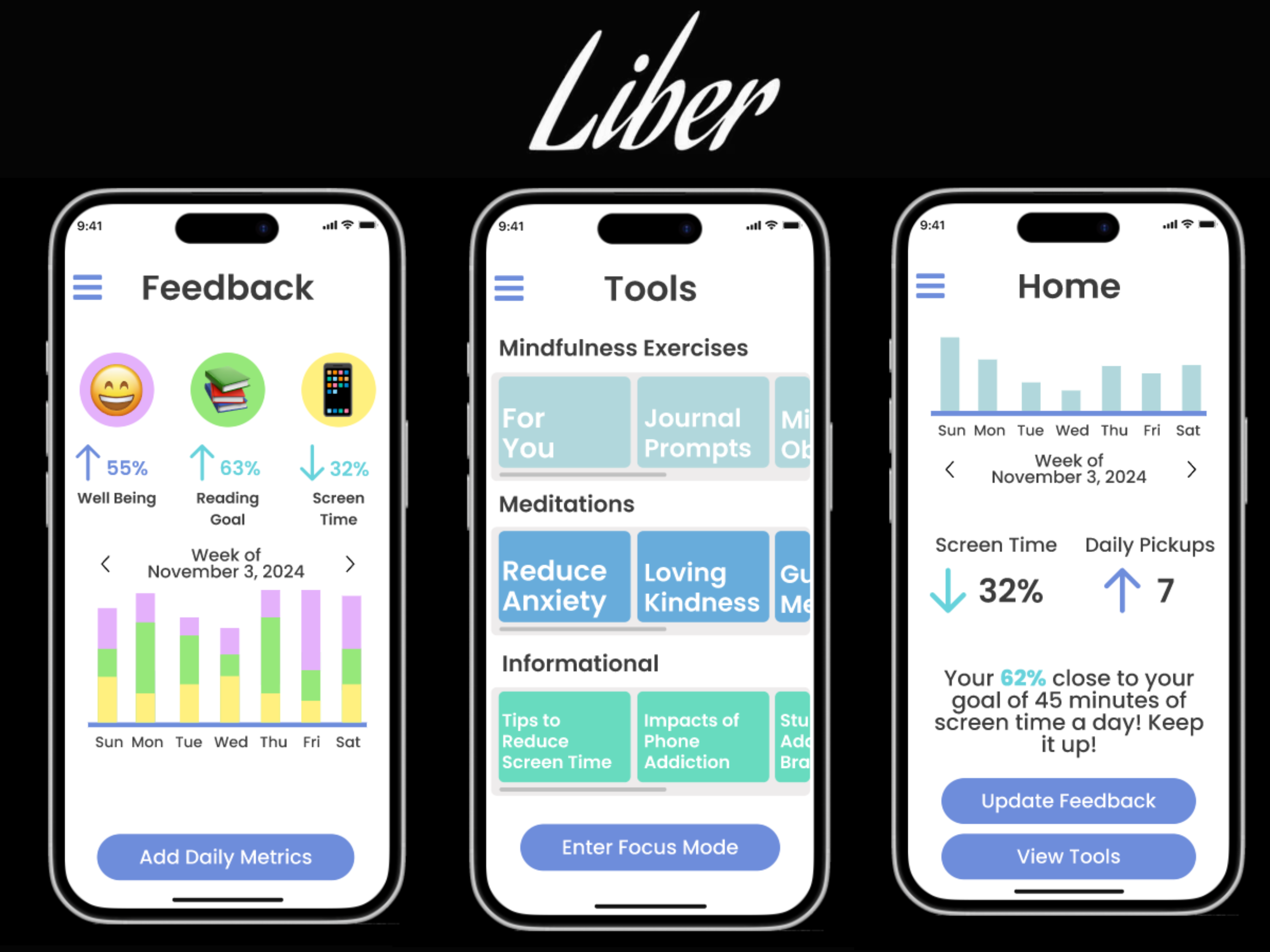 Photos of app layout