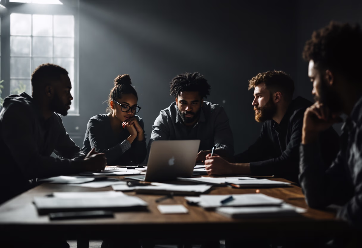 image of brainstorming session in a pr firm