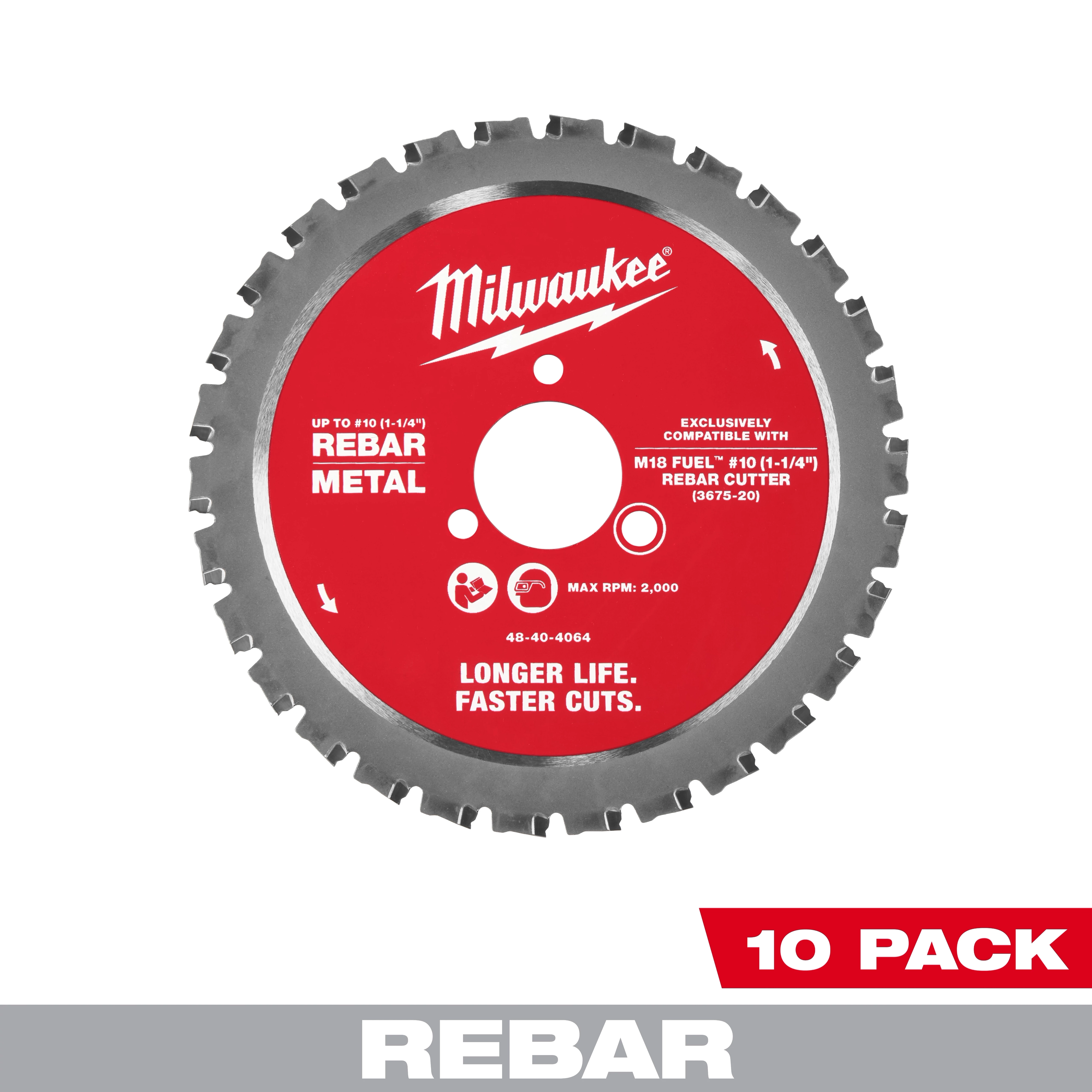 Milwaukee 48-40-4068 rebar cutting blade, 10-pack