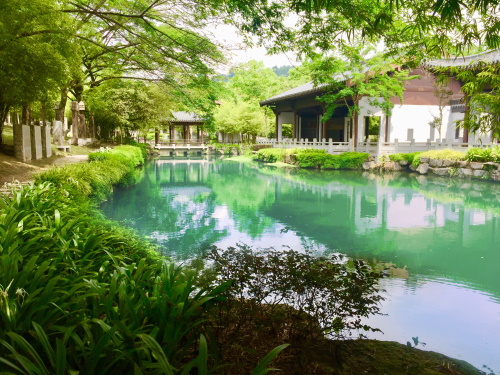 桃园古镇碑林、亭阁、清溪美景