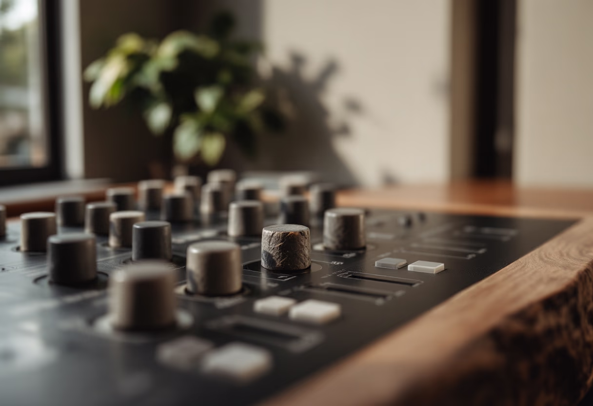 image of mixing console