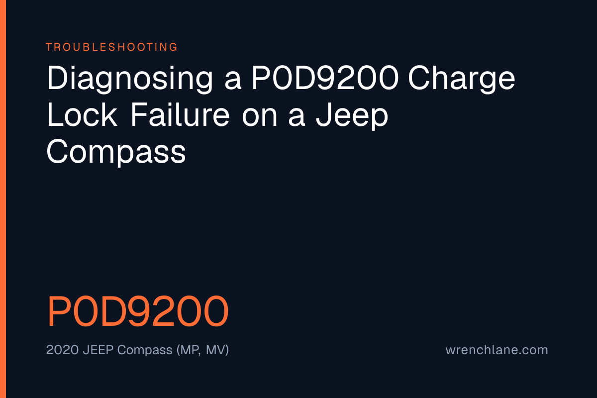 Diagnosing a P0D9200 Charge Lock Failure on a Jeep Compass
