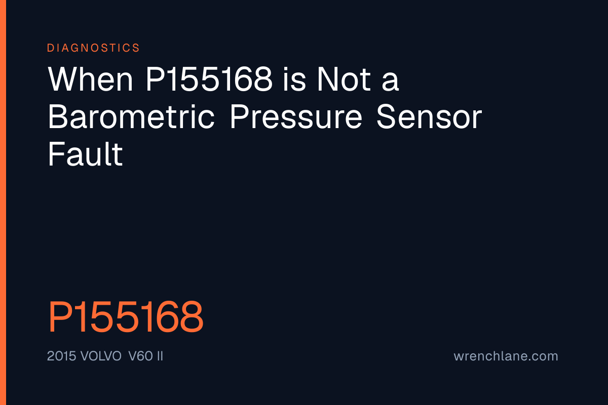 When P155168 is Not a Barometric Pressure Sensor Fault