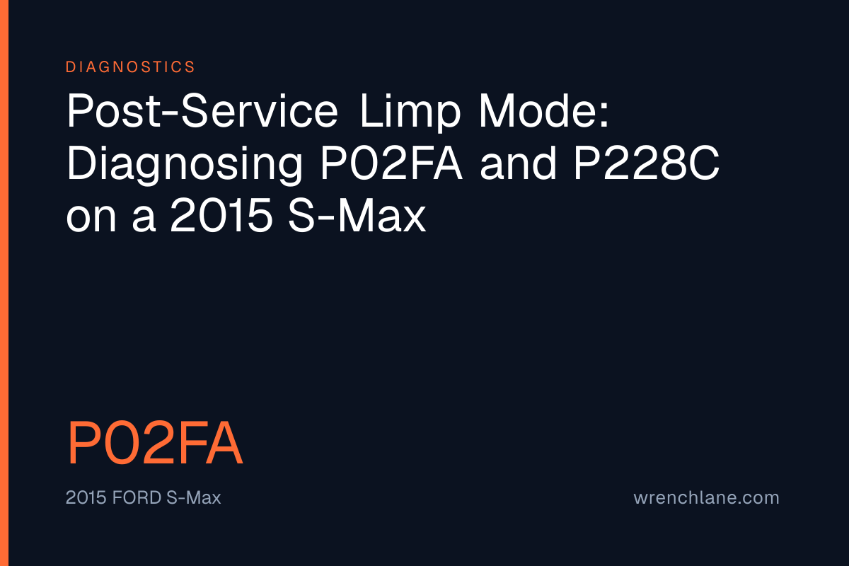 Post-Service Limp Mode: Diagnosing P02FA and P228C on a 2015 S-Max