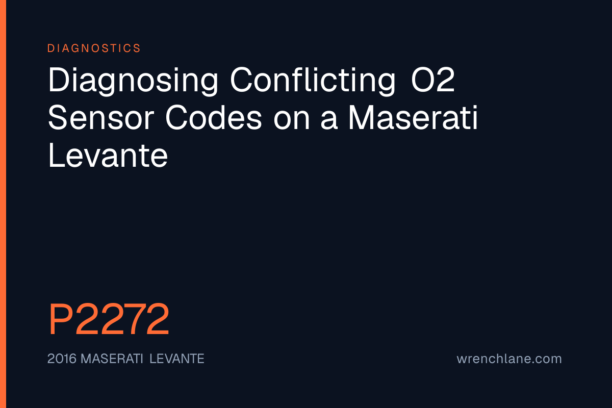 Diagnosing Conflicting O2 Sensor Codes on a Maserati Levante