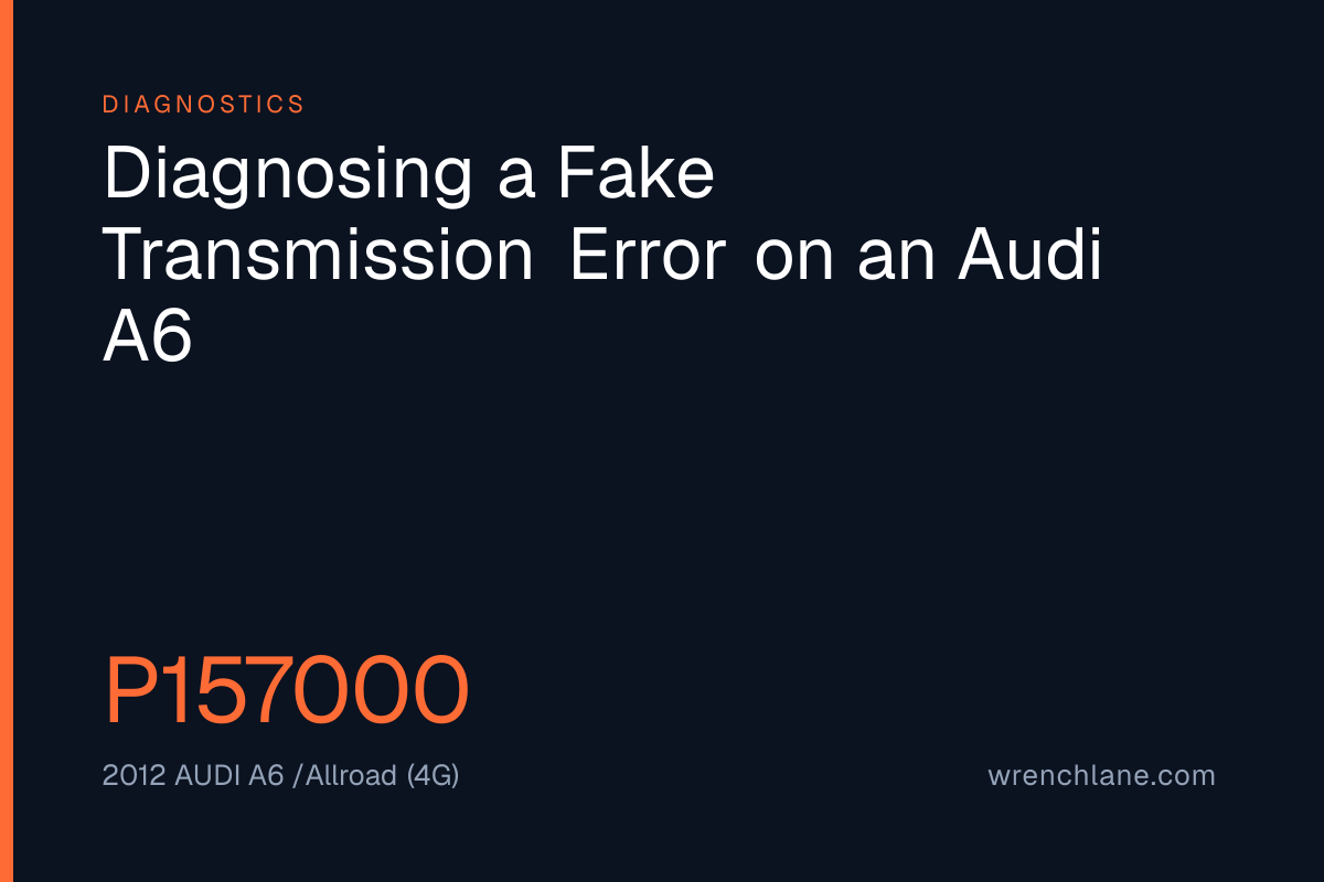 Diagnosing a Fake Transmission Error on an Audi A6