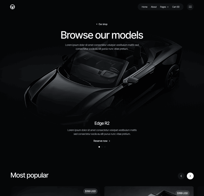 Motorflow - Shop Page - Automotive Webflow Template | BRIX Templates
