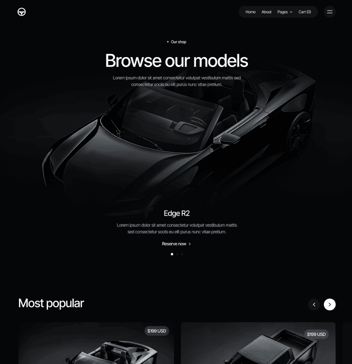 Motorflow - Shop Main Page - Automotive Webflow Template | BRIX Templates
