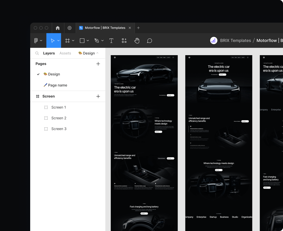 Motorflow - Figma File Included - Automotive Webflow Template | BRIX Templates