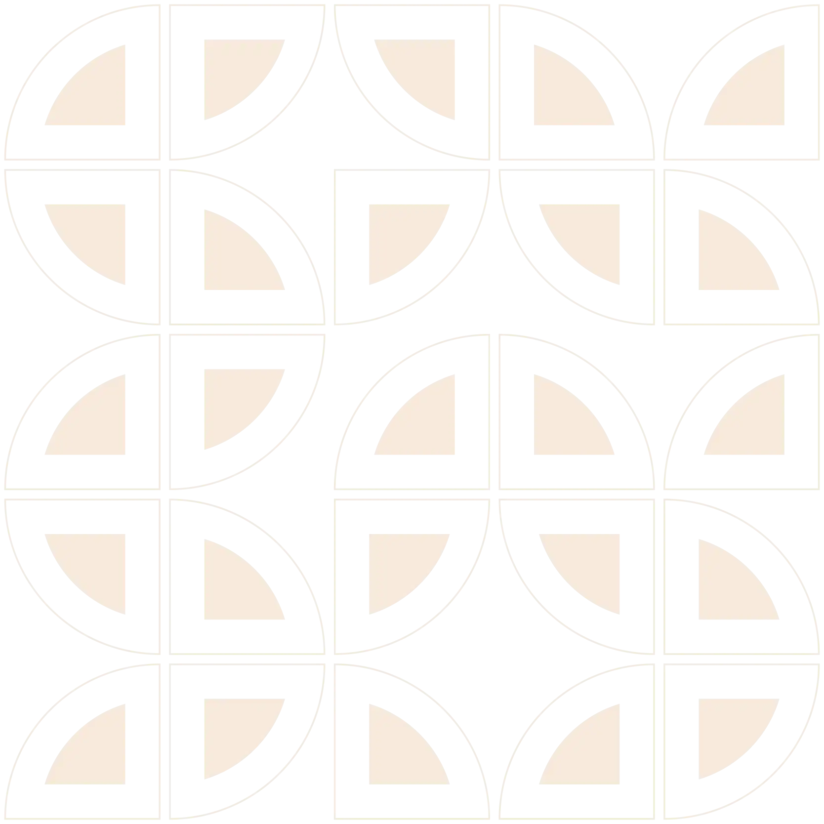 Geometric pattern with alternating black and beige quarter circles forming a symmetrical grid.