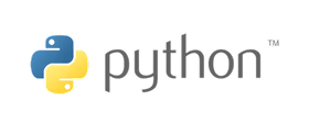 Python programming language logo.
