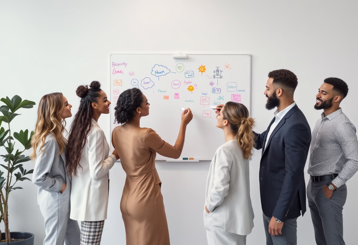 image of a brainstorming session (for a consulting firm)