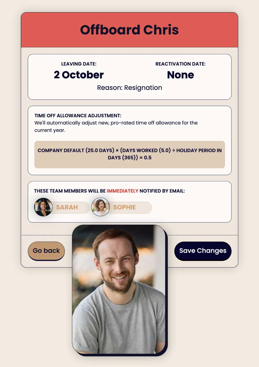 Automated offboarding