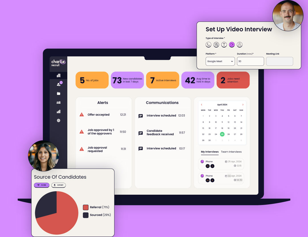 Charlie Recruit dashboard