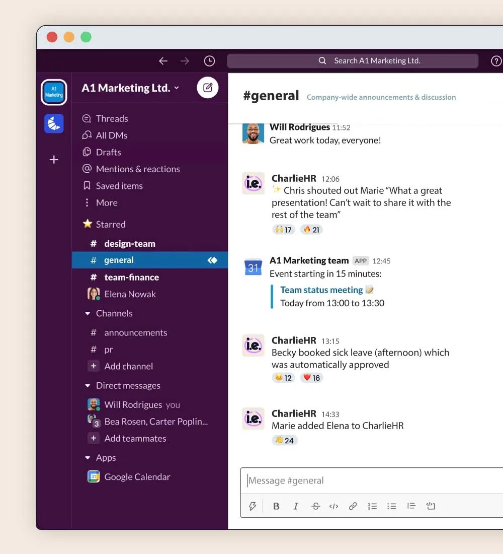 Charlie Slack Smart Notifications