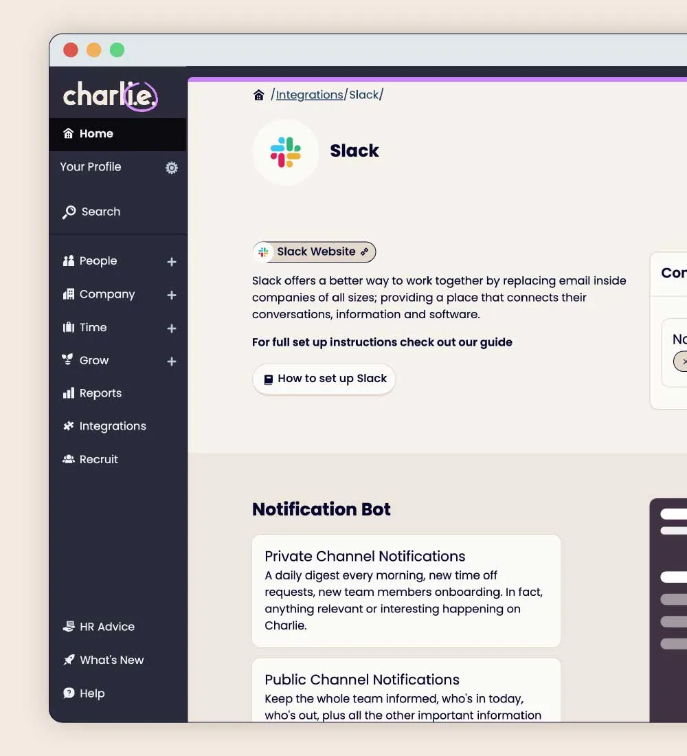 Integration page