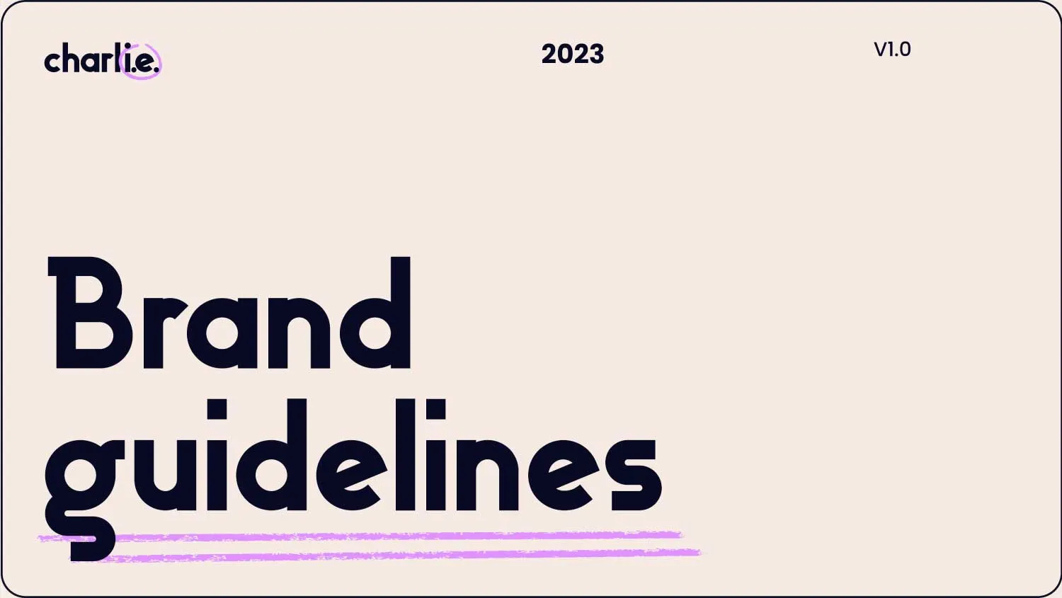 Brand guidelines cover