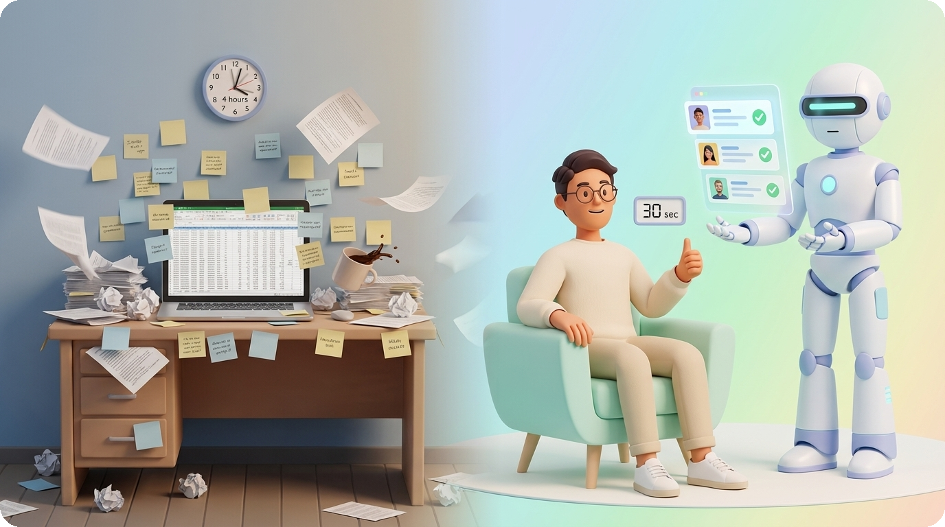 Before and after lead qualification automation comparison