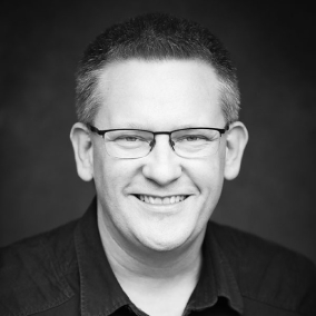 Black and white portrait of Nathan.