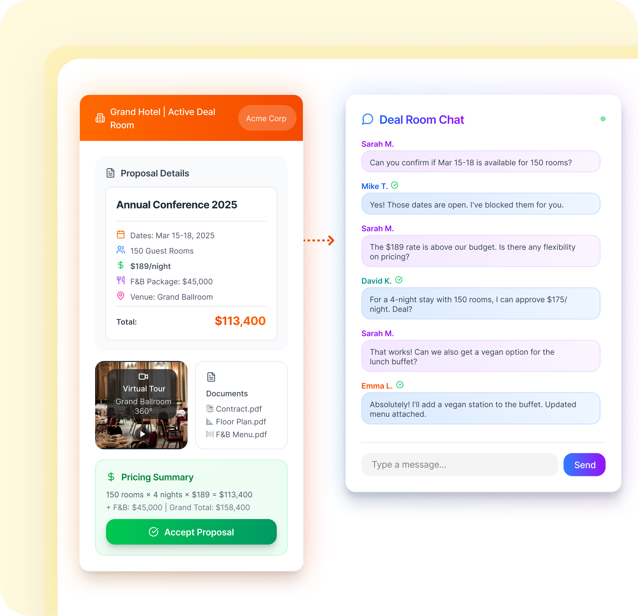 Centralized hub for planners and internal stakeholders to collaborate.