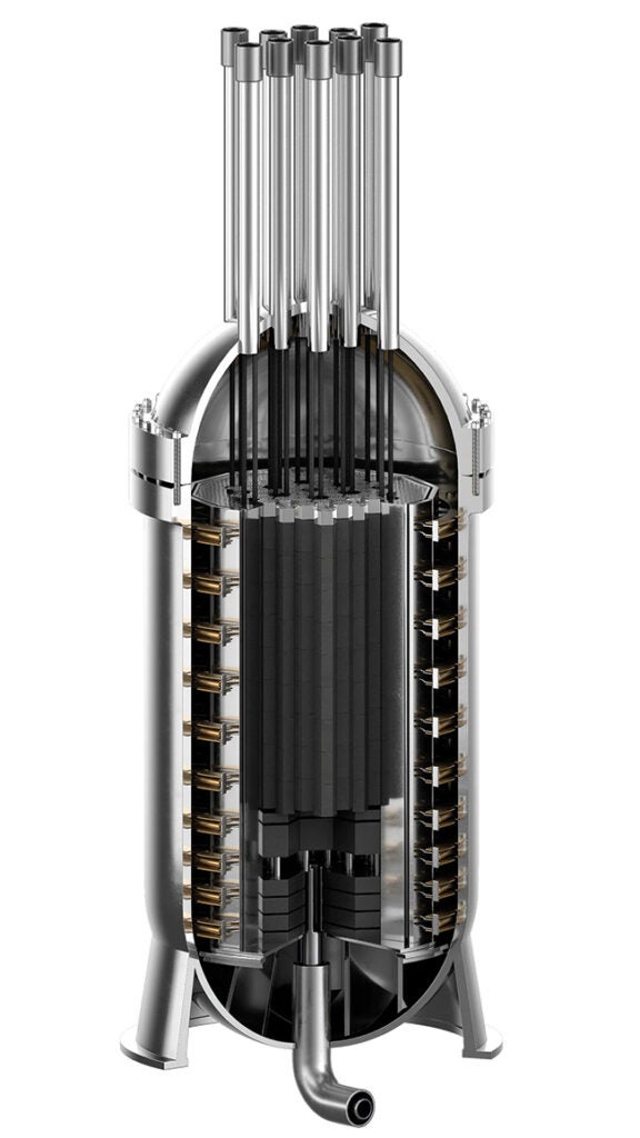 ZettaJoule’s 30-MWth high-temperature gas-cooled reactor (HTGR) concept is designed for outlet temperatures up to 950C, using tristructural isotropic (TRISO) particle fuel in a graphite matrix with helium coolant—an architecture aligned with very high temperature reactor (VHTR) systems optimized for high thermal efficiency and process heat applications. Courtesy: ZettaJoule