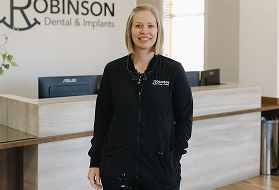 Carol, hygienist at Robinson Dental.