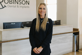 Jen, dental assistant at Robinson Dental.