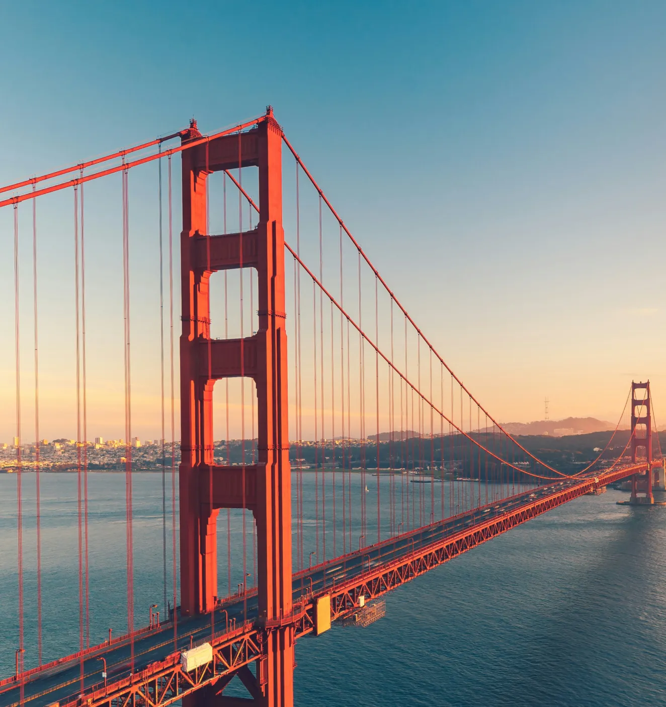 Golden Gate Bridge in San Francisco, representing Silicon Valley innovation and global leadership