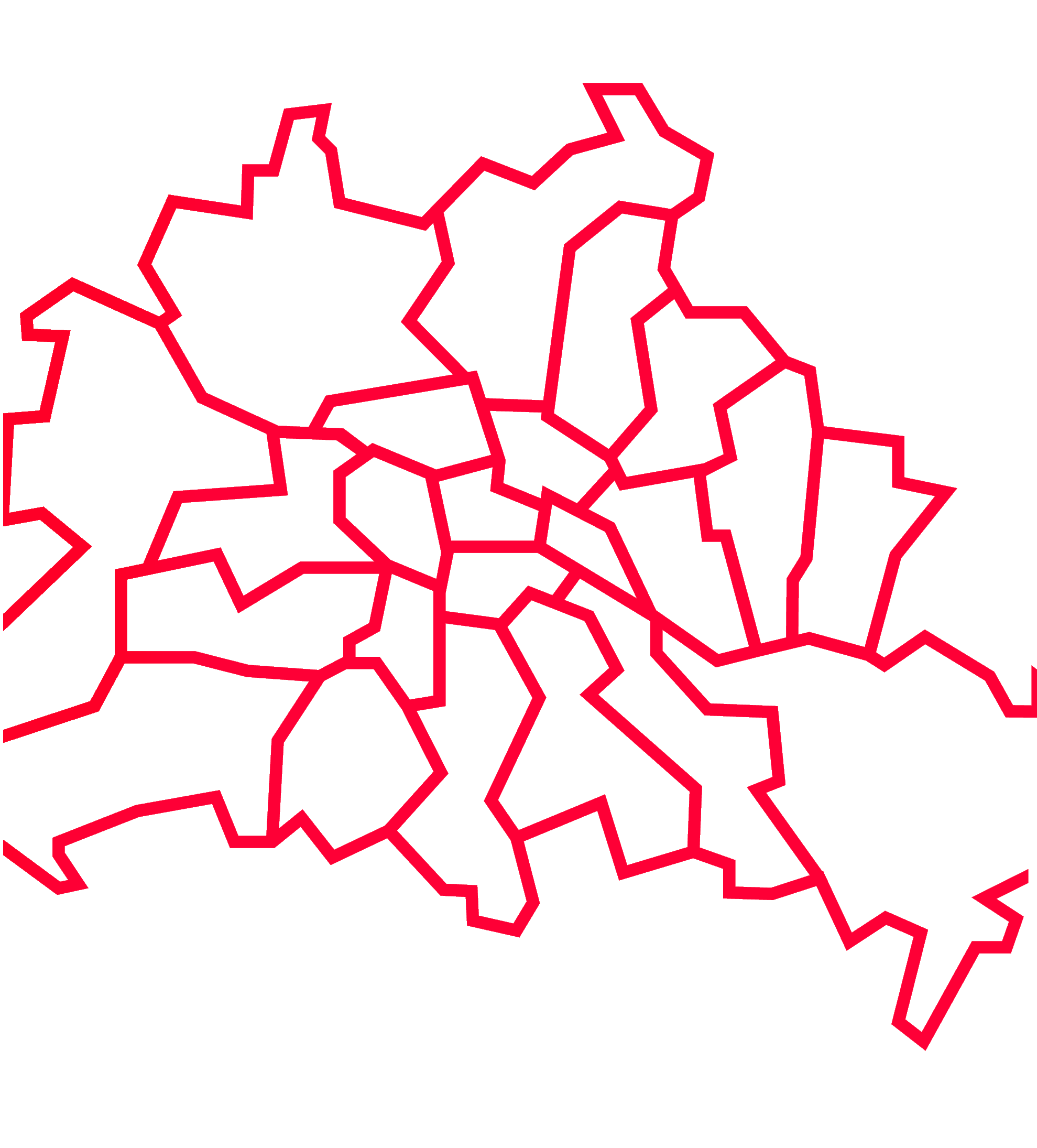 Abstrakte Karte von Berlin