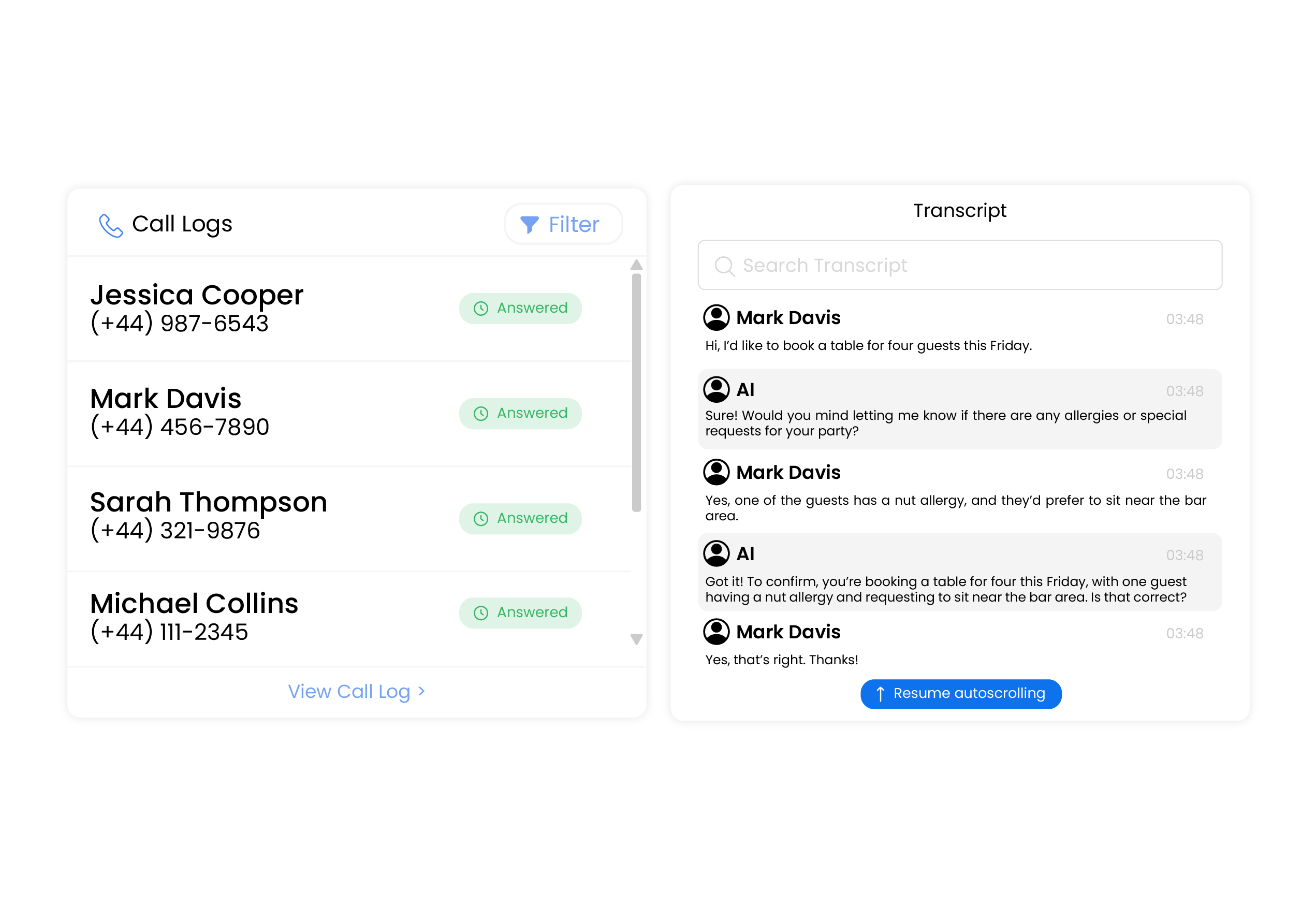 Call Insights & History