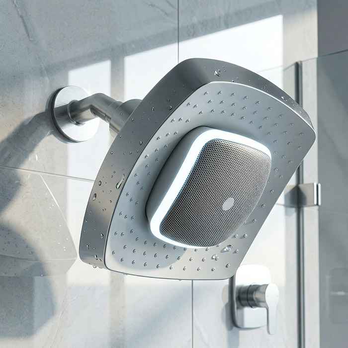 Душ глава с магнитна Bluetooth LED колонка