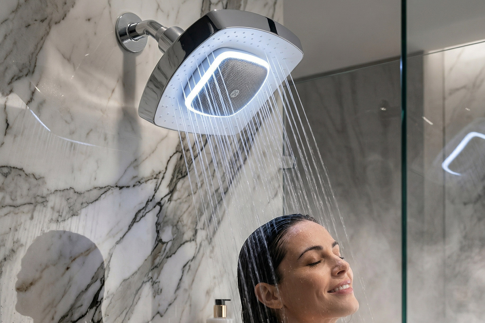 Душ глава с магнитна Bluetooth LED колонка