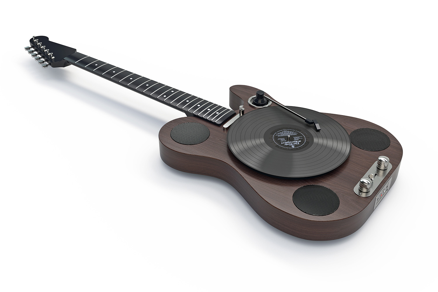 Guitar-Shaped Turntable Product Design