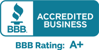 B. B. B. accredited business B. B. B. Rating A+ logo