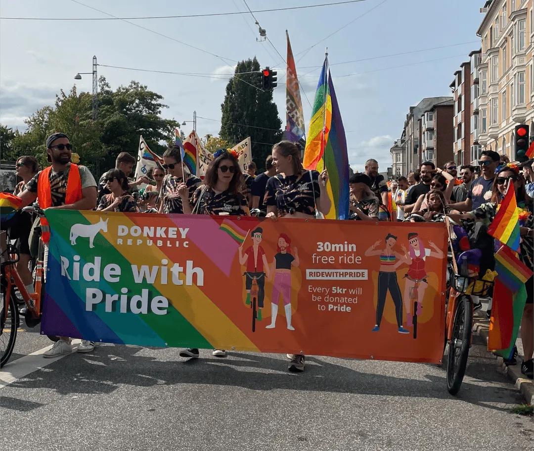 Donkey Squad marching in the Pride Parade