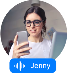 Profilbild von 'Jenny', Kontaktkarte angezeigt.