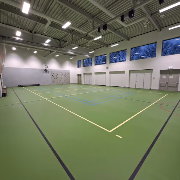 De gymzaal in Venray is slim ingericht