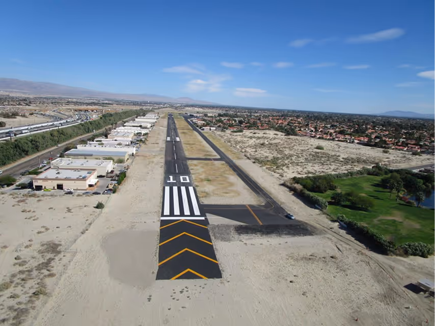 Dunes Air Approach end of Runway 10