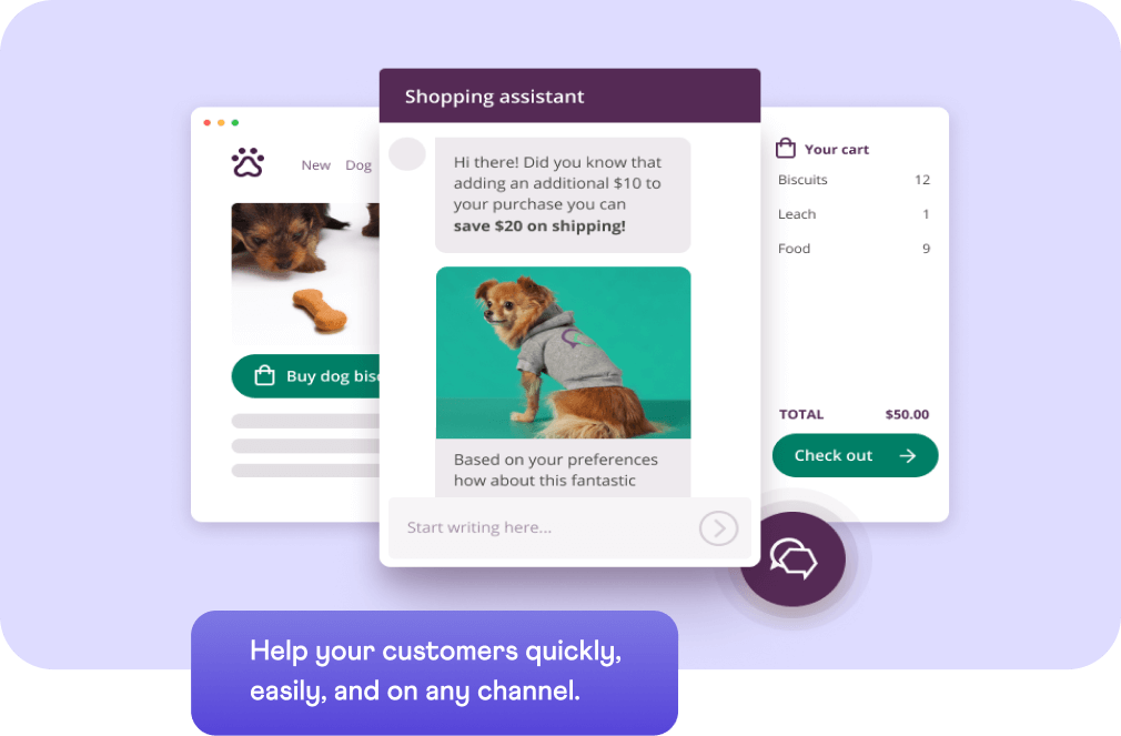 Provide 24/7 customer support with AI