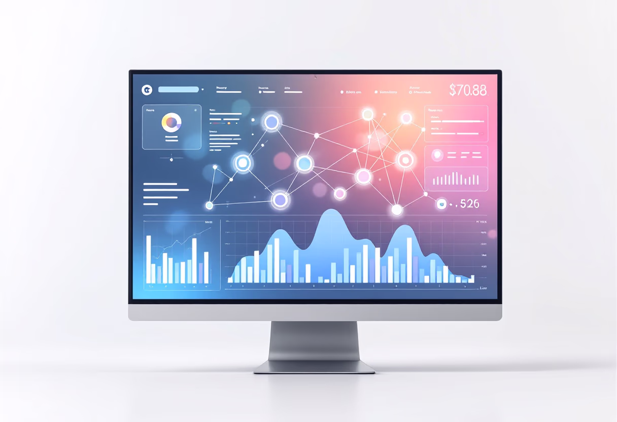 image of network connections on a screen