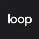 White text logo spelling 'loop' on a black background.