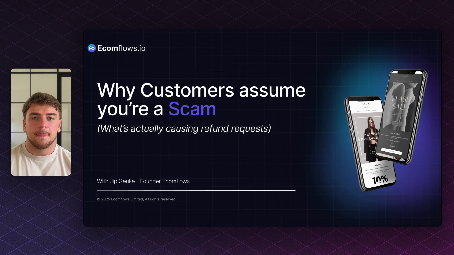 Jip Geuke explaining what causes refund requests in dropshipping