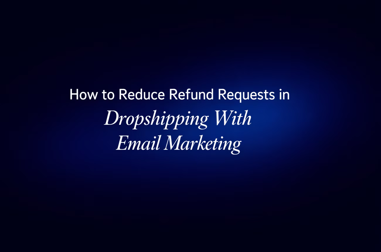 How to reduce refund requests in dropshipping, dark navy hero title image