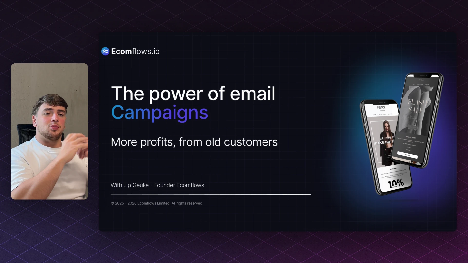 Jip Geuke explaining Q4 email marketing campaign ideas for dropshippers