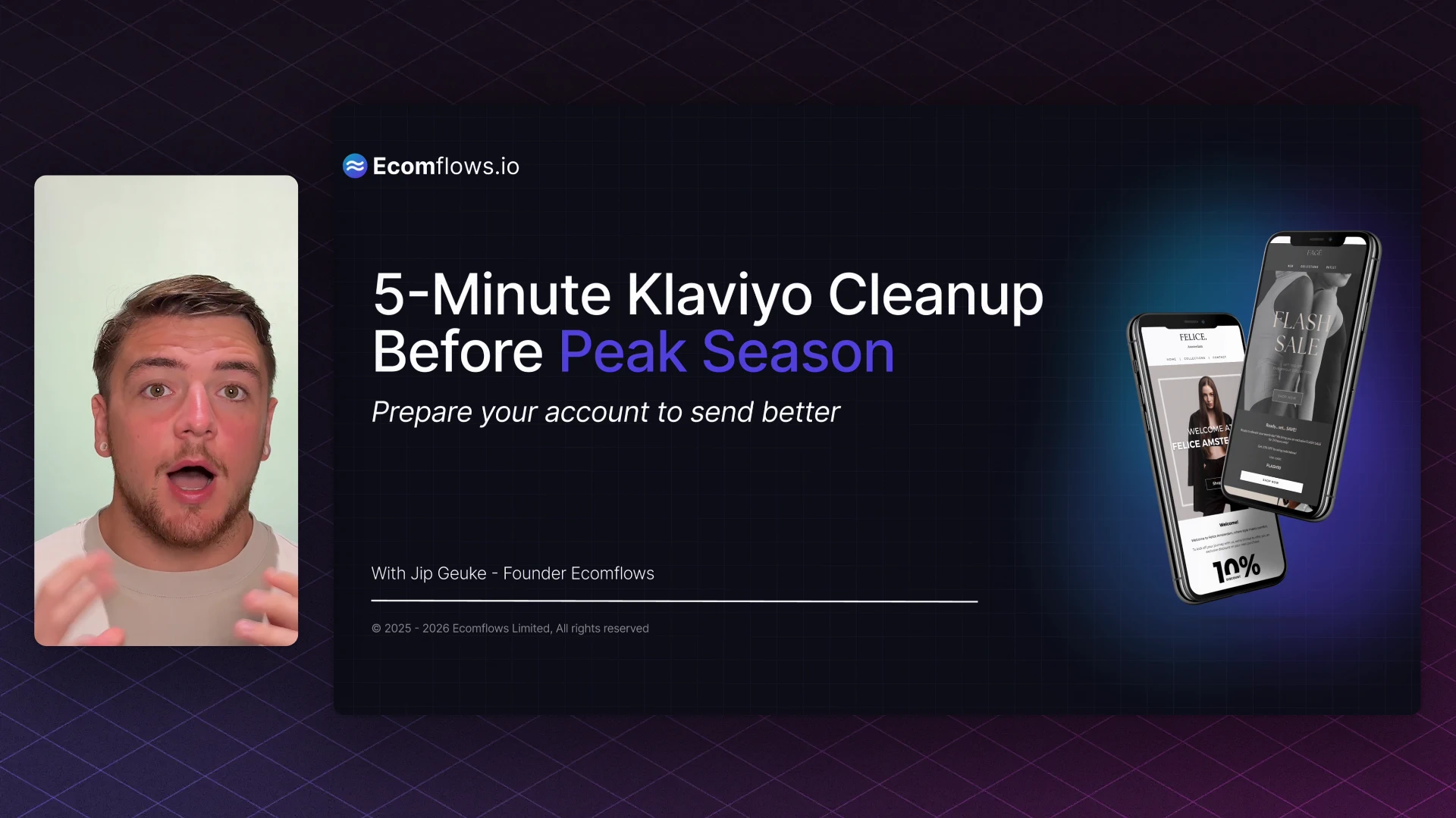 Dark Tella thumbnail for the 5-Minute Klaviyo Cleanup Before Peak Season video by Jip Geuke