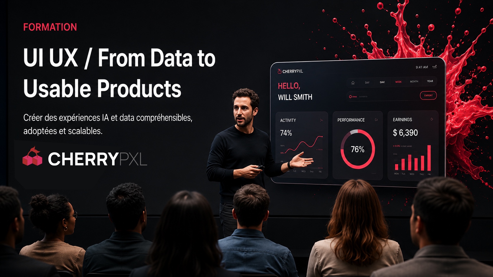 Formation UI UX From Data to Usable Products animée par Cherry PXL