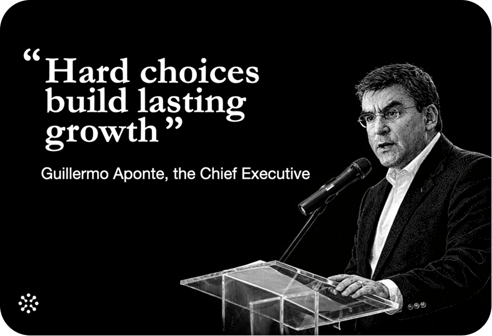 "Hard choices build lasting growth."